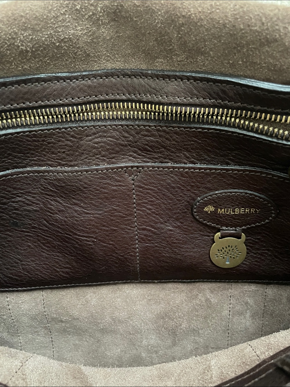Mulberry Bayswater satchel in chocolate brown - Picture 8 of 12